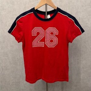 Kids Red Athletic Number 26 T-Shirt